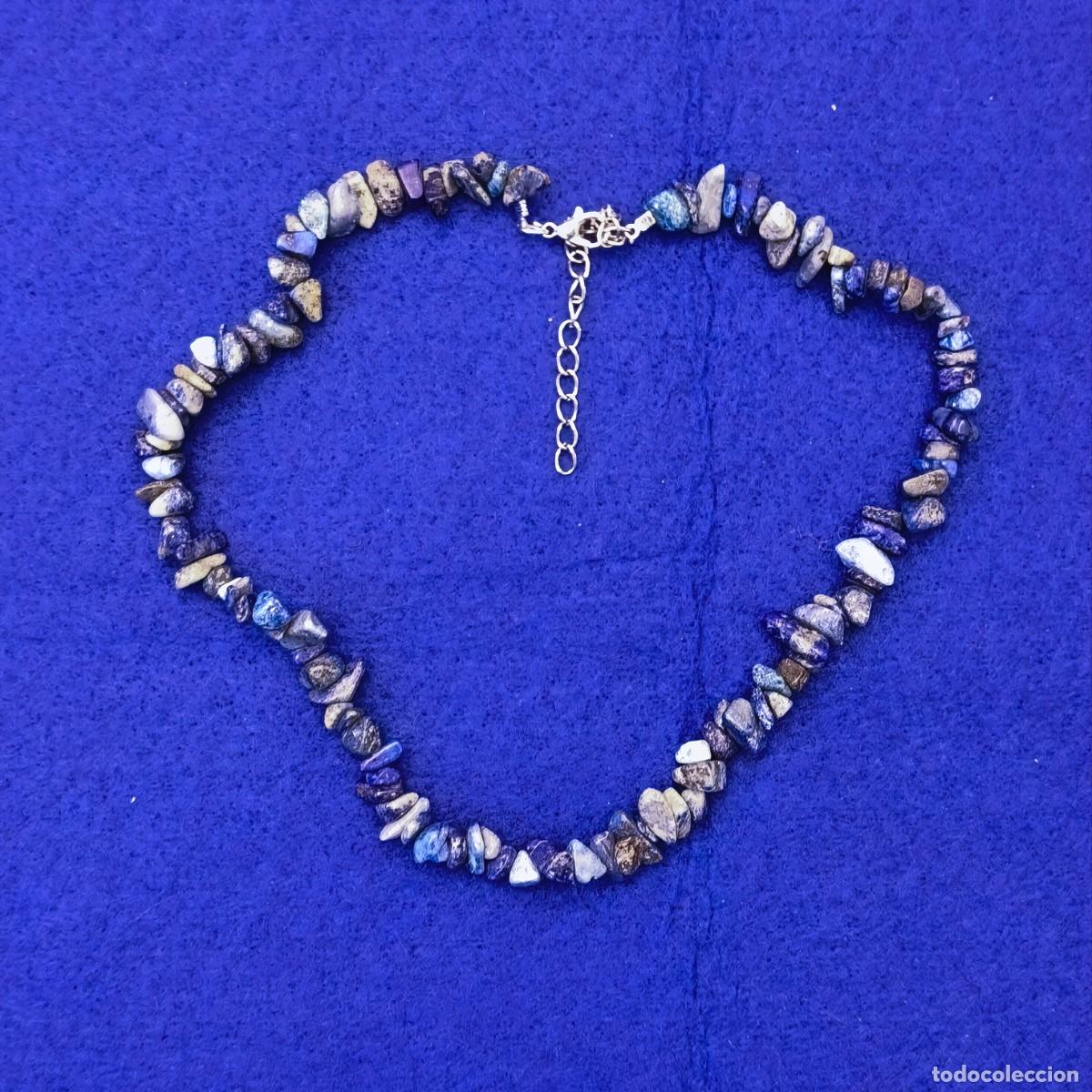 Joyeria: GARGANTILLA LAPISLAZULI TROZOS DE ALPACA PLATEADA. MEDIDA 40 - 47 CMS - Foto 1
