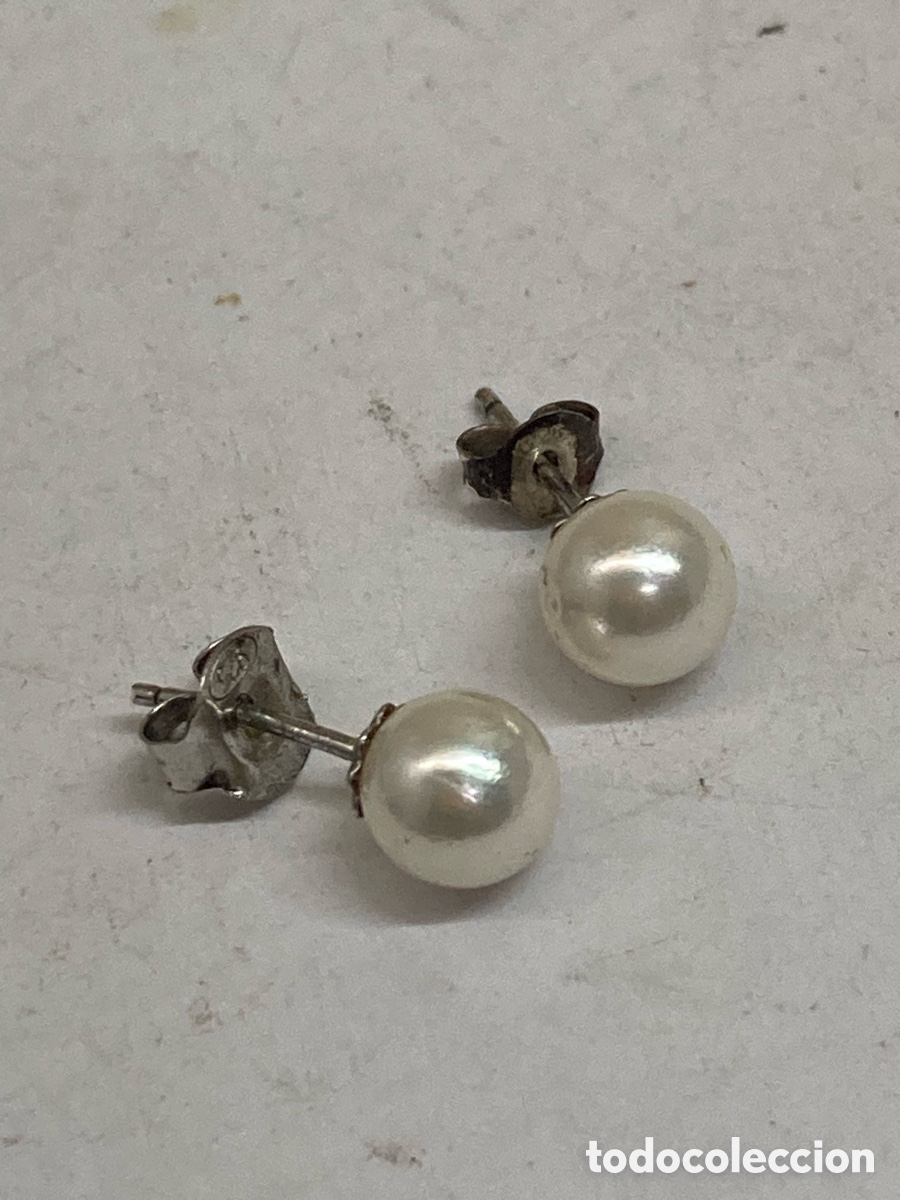 Joyeria: Pendientes de plata y perlas P522