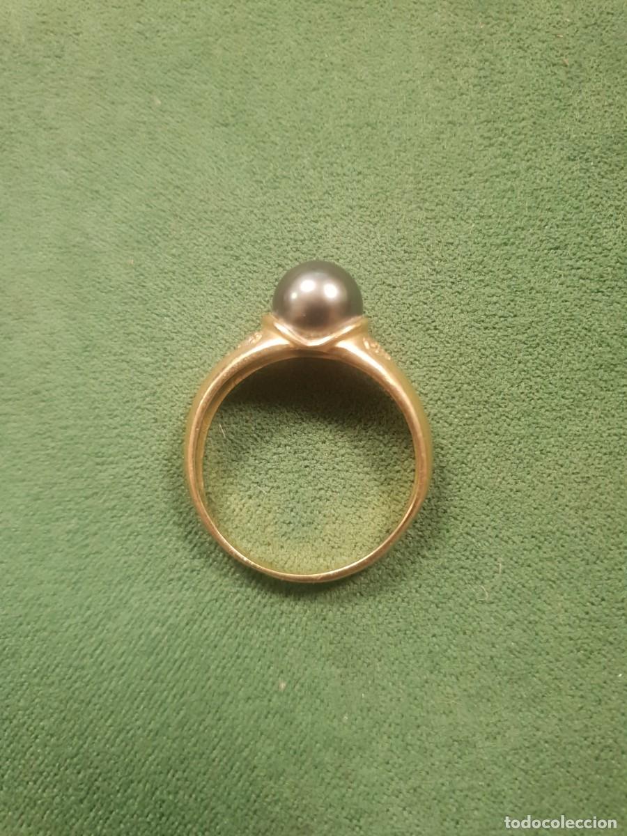 Joyeria: Anillo de oro 18 kts con perla Tahit&iacute; original