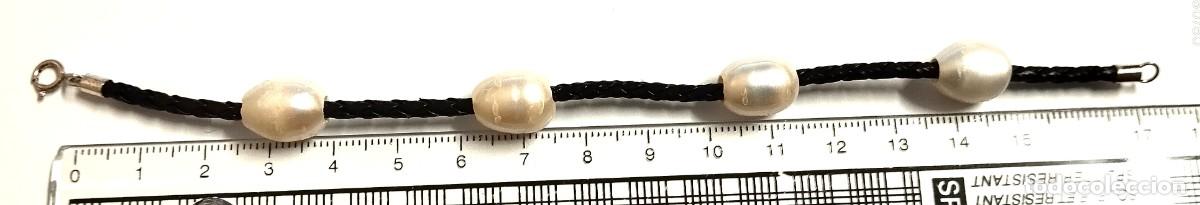 Joyeria: Pulsera de piel y perlas cultivadas - Foto 3