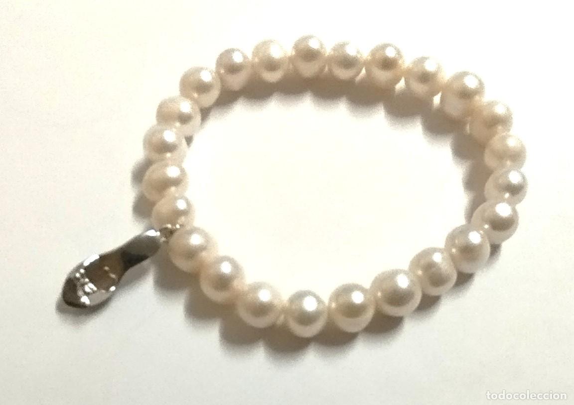 Joyeria: Pulsera de perlas cultivadas con sandalia, el&aacute;stica - Foto 2