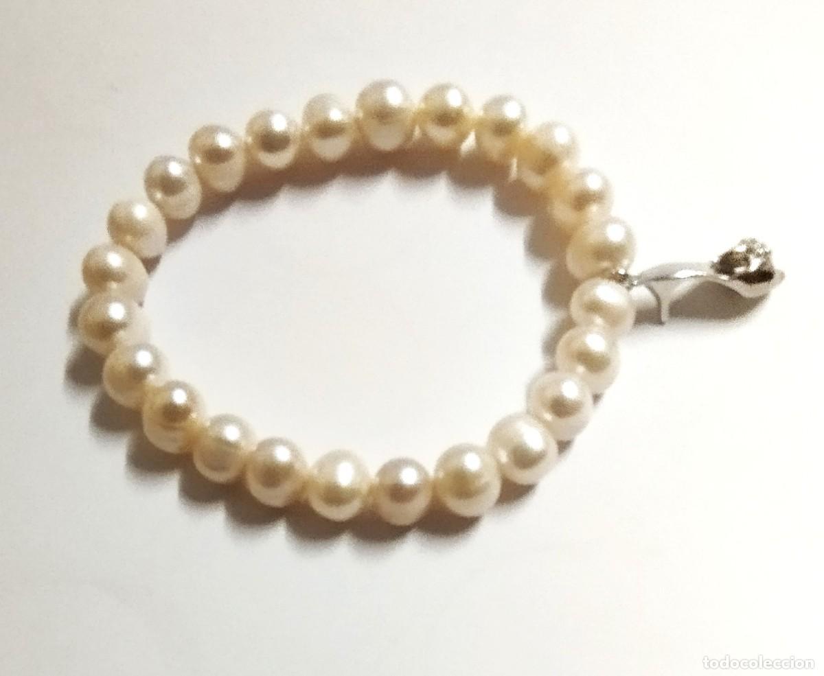 Joyeria: Pulsera de perlas cultivadas con sandalia, el&aacute;stica - Foto 3