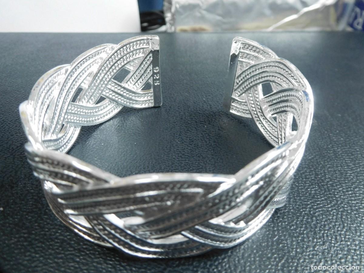 Joyeria: Pulsera ancha, trenzada, de plata - Foto 2