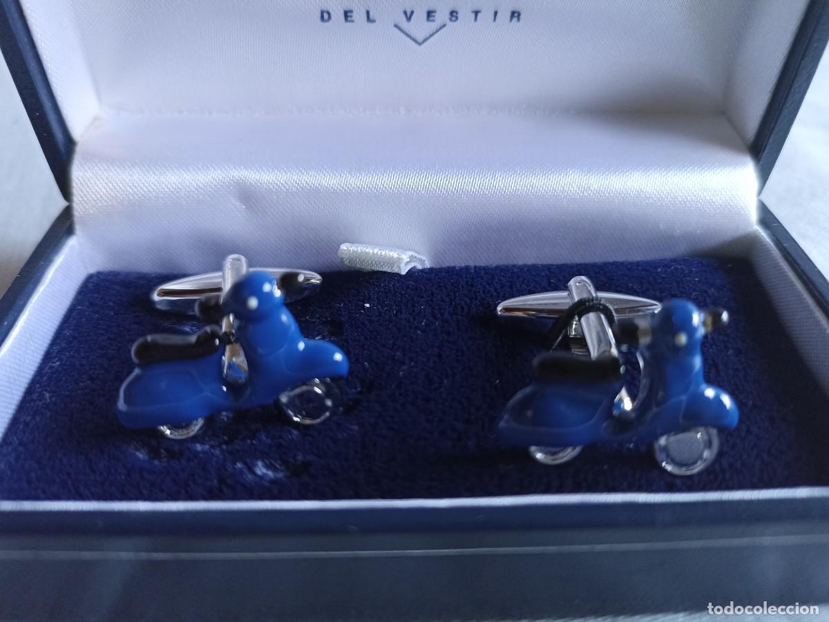 Joyeria: Gemelos vespa azul con caja - Foto 3