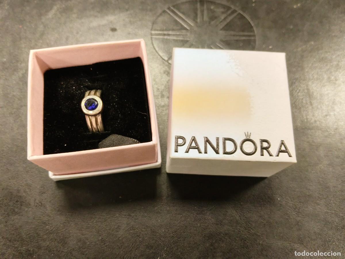 Joyeria: ANILLO NUEVO CON CAJA PANDORA - PLATA CON CRISTAL AZUL