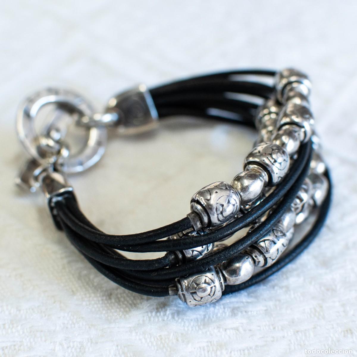 Joyeria: Pulsera Cicl&oacute;n de cuero y acero - Foto 7