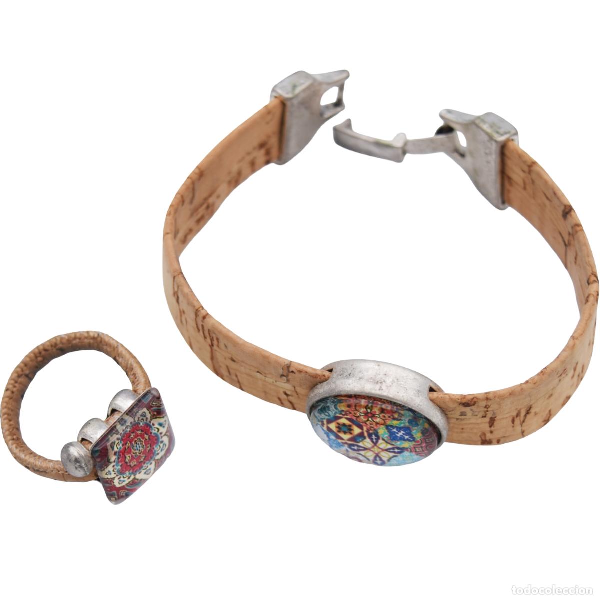Joyeria: Pulsera y anillo de corcho - Foto 2