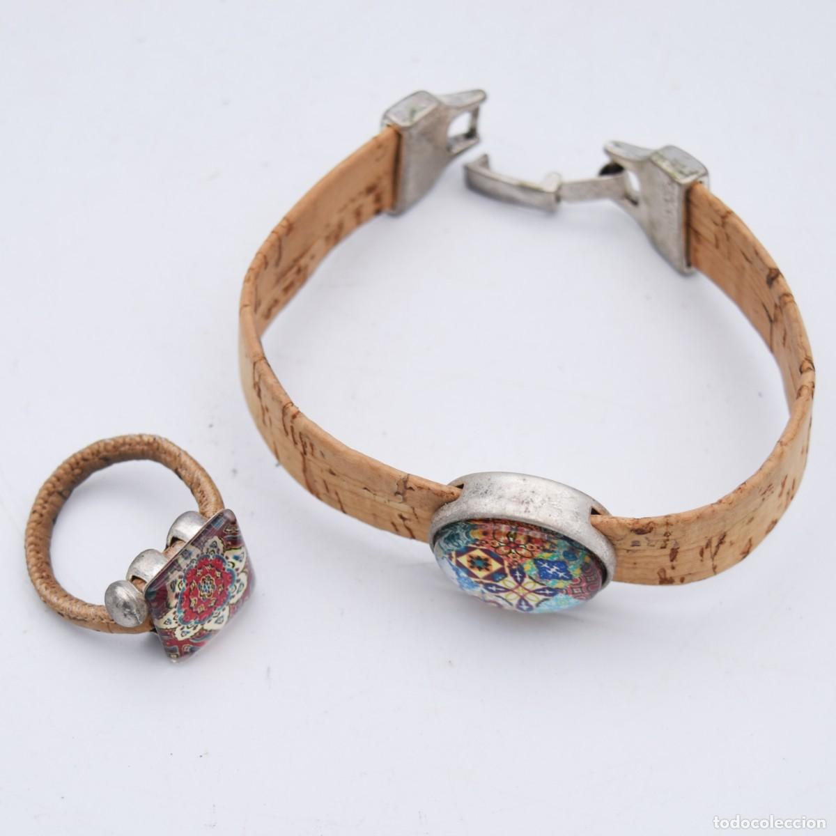 Joyeria: Pulsera y anillo de corcho - Foto 3