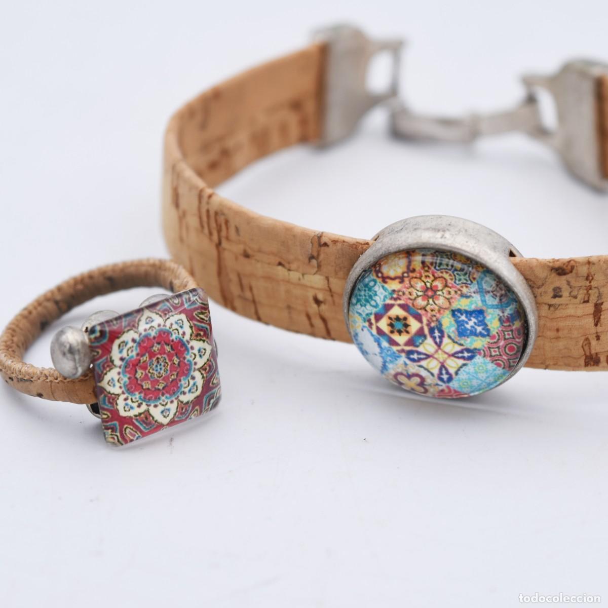 Joyeria: Pulsera y anillo de corcho - Foto 4