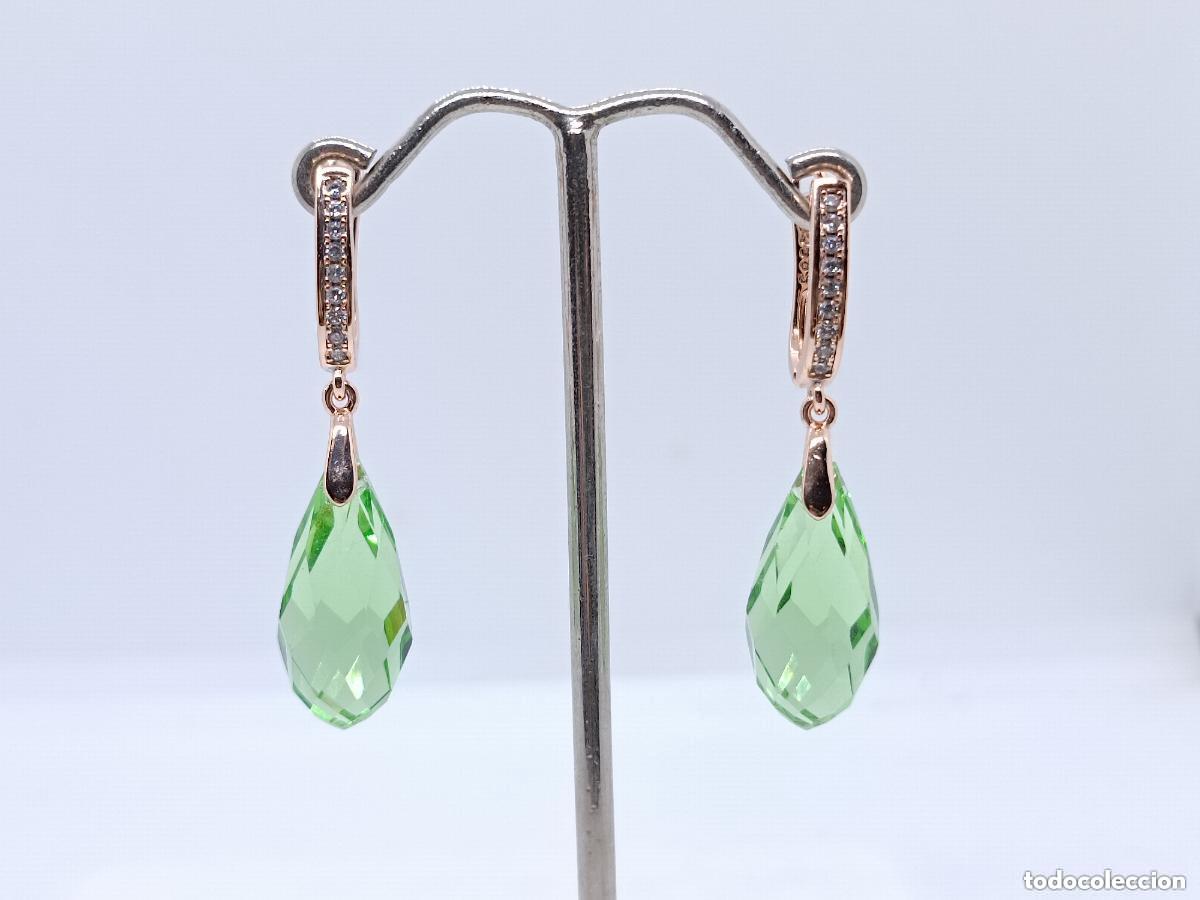 Jewelry: Maravillosos pendientes en oro de 14k con peridotos tallados