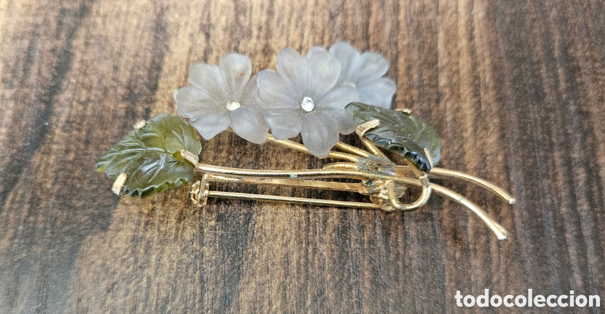 Joyeria: Excepcional Broche Floral Vintage de &Eacute;poca (c. 1920-1940) &ndash; Herencia Familiar con Caja