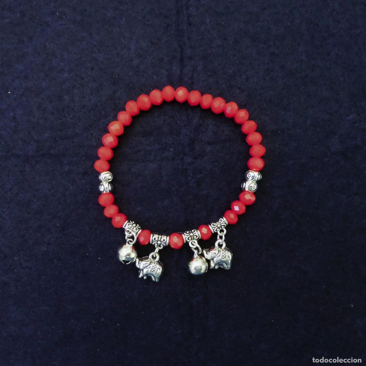 Joyeria: PULSERA ELASTICA SWAROKI ROJAS Y DIGETS ELEFANTES - Foto 2