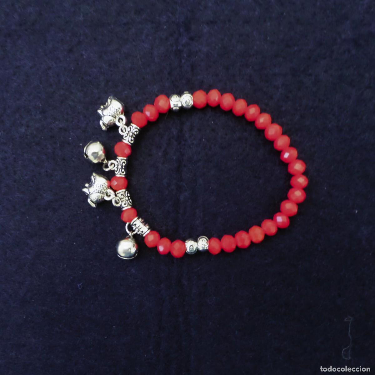 Joyeria: PULSERA ELASTICA SWAROKI ROJAS Y DIGETS ELEFANTES - Foto 3