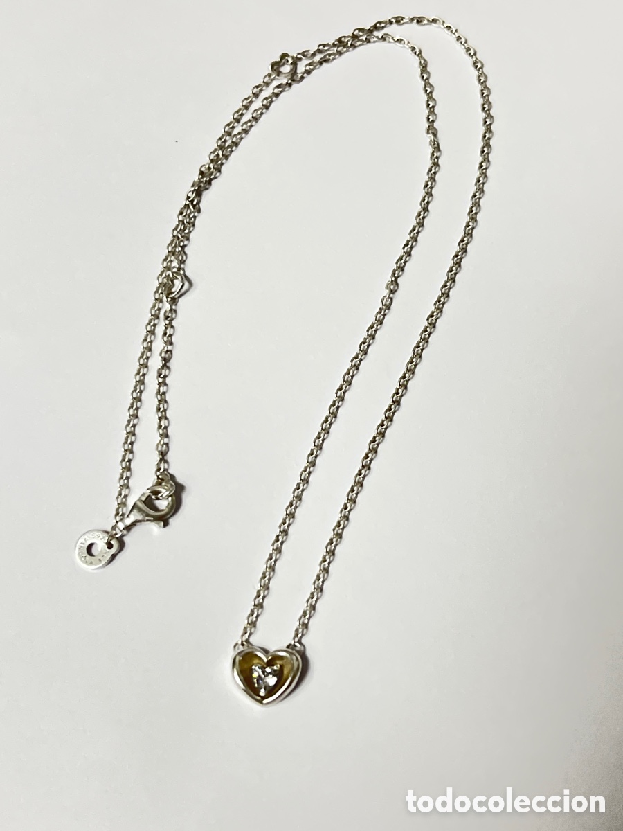 Gargantilla marca Pandora de plata centro corazon /CC493