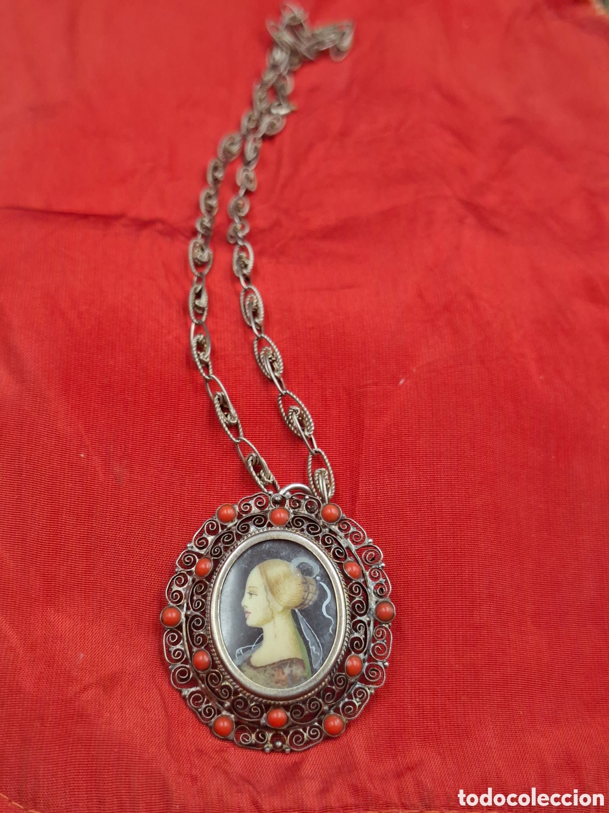 Joyeria: Antigua medalla broche filigrana - Foto 5