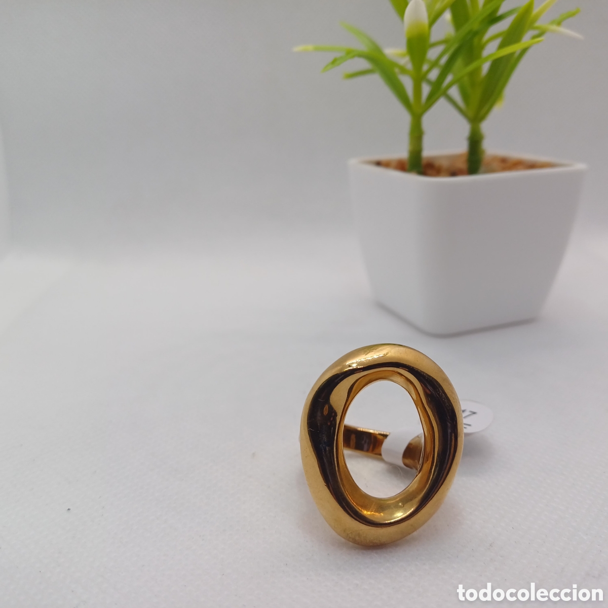 Joyeria: ANILLO MAXIMALISTA ABSTRACTO CHAPADO ORO 18 K - Foto 2