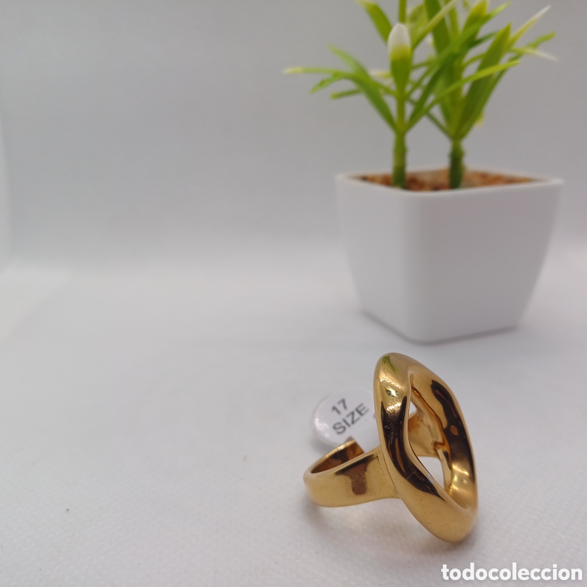 Joyeria: ANILLO MAXIMALISTA ABSTRACTO CHAPADO ORO 18 K - Foto 3