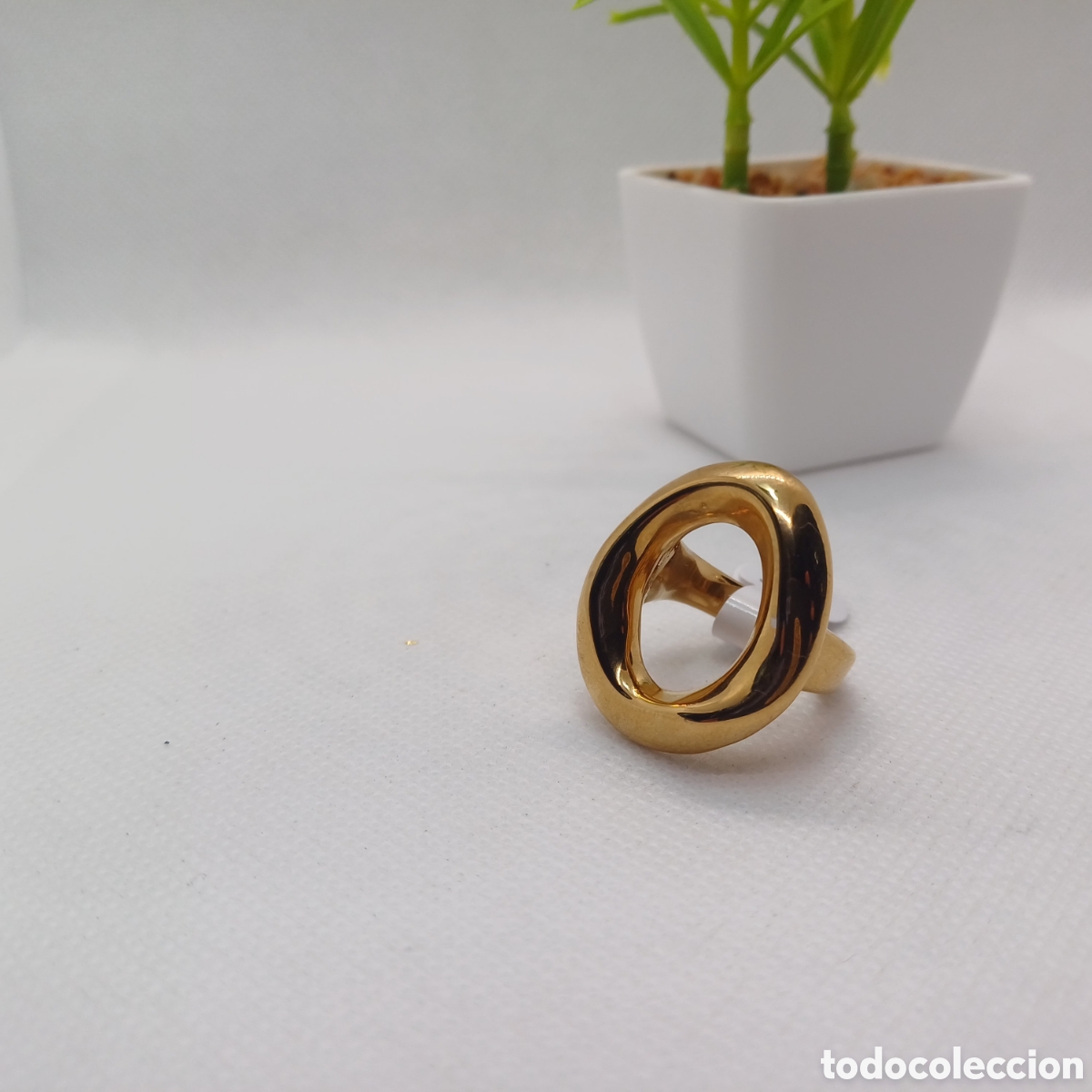Joyeria: ANILLO MAXIMALISTA ABSTRACTO CHAPADO ORO 18 K - Foto 4