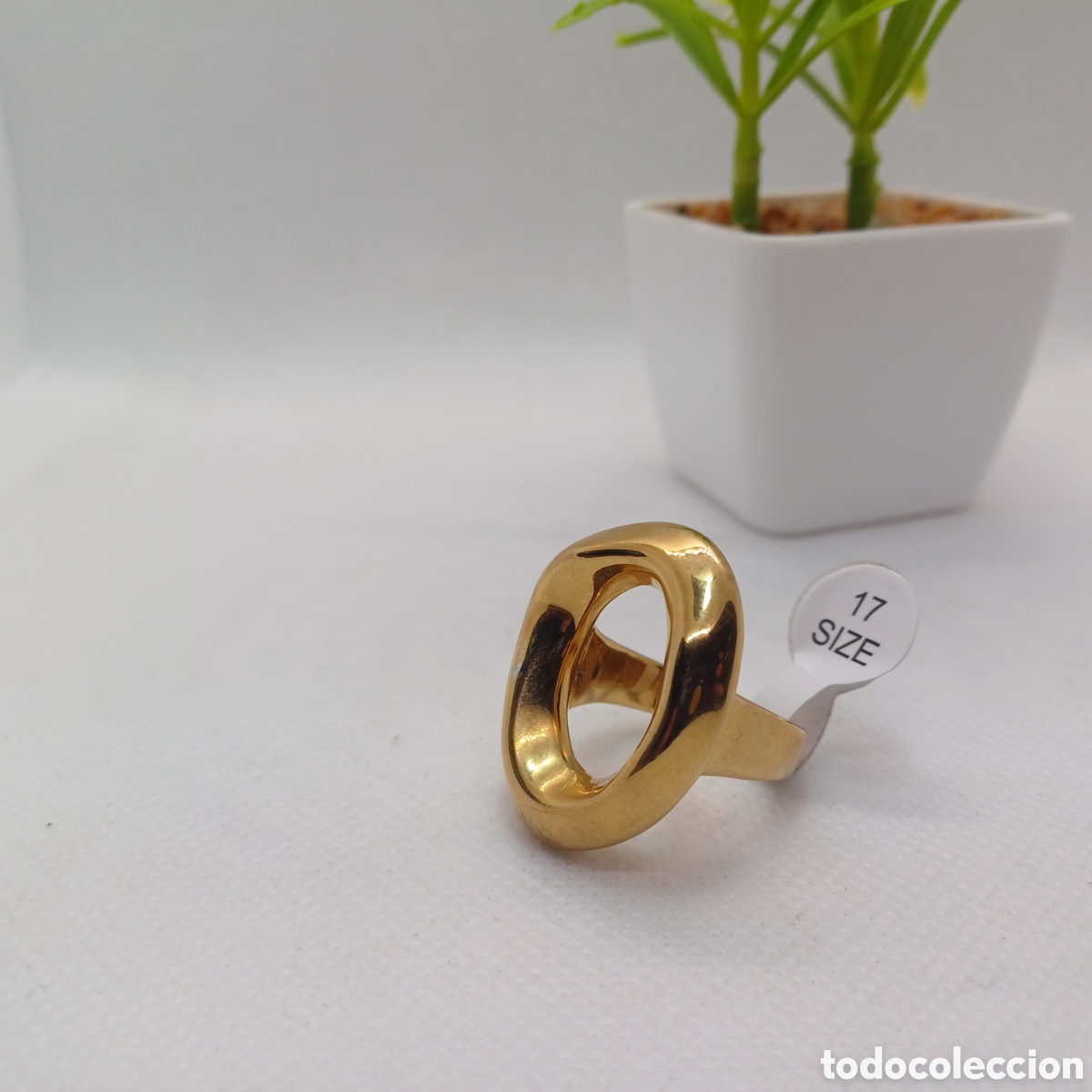 Jewelry: ANILLO MAXIMALISTA ABSTRACTO CHAPADO ORO 18 K