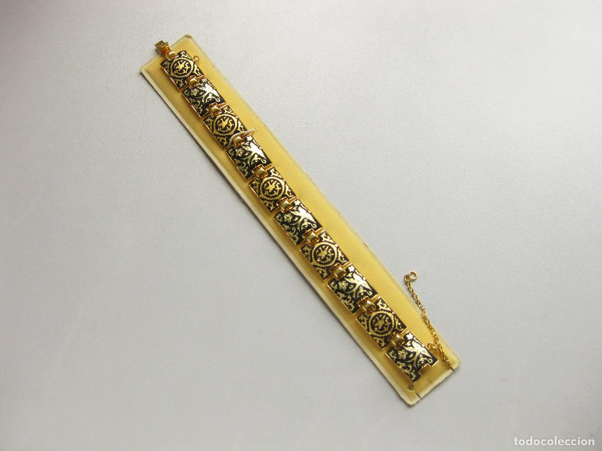 Joyeria: PULSERA ANTIGUA DE ARTE DAMASQUINADO SIN ESTRENAR. A&Ntilde;OS 60