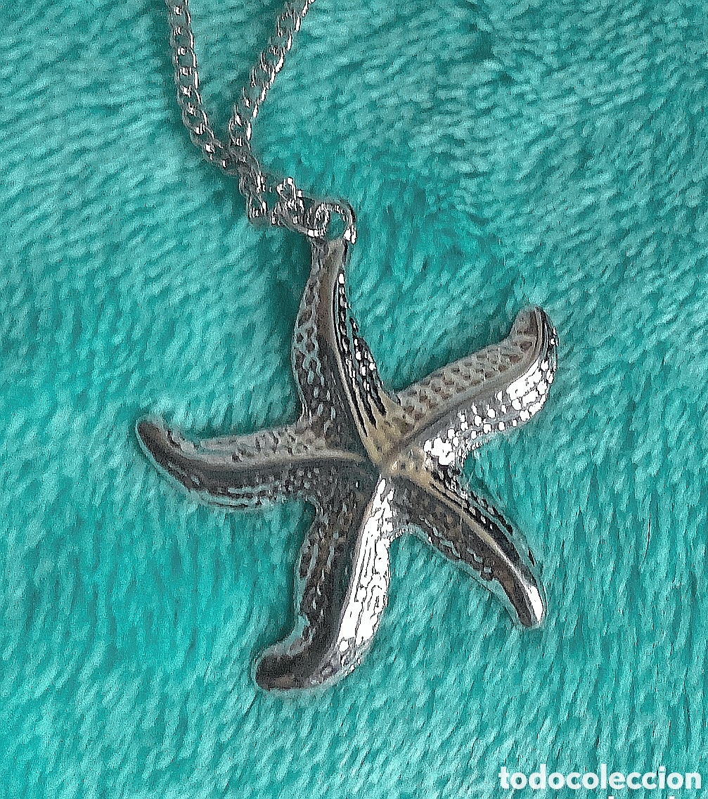 Gioielleria: Original colgante+cadena plateado estrella de mar 2,2cm di&aacute;m. Muy bonito