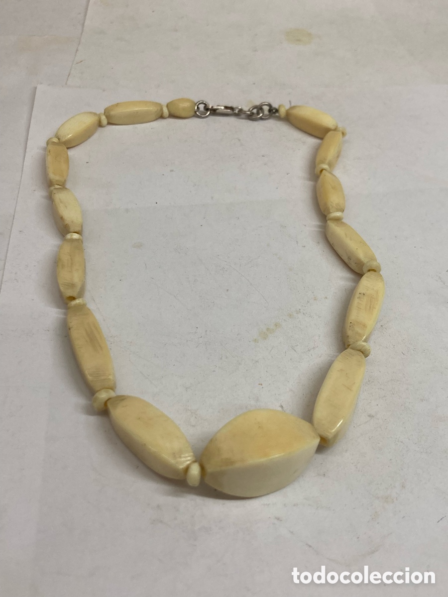Joyeria: Collar de plata y hueso CC501