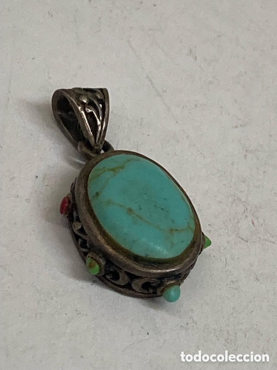 Joyeria: Colgante de plata turquesa C647