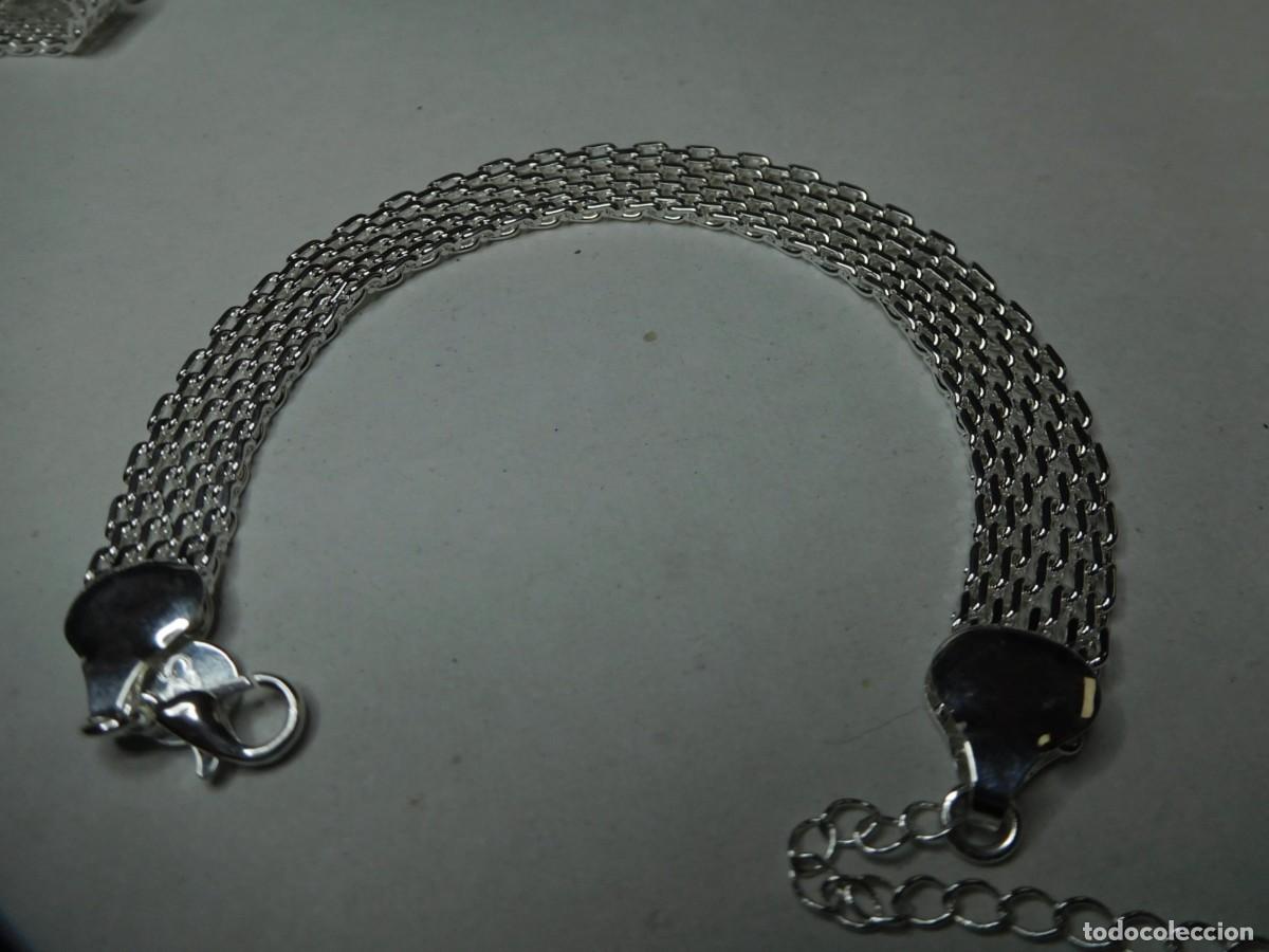 Joyeria: Pulsera de malla, plata de ley 925