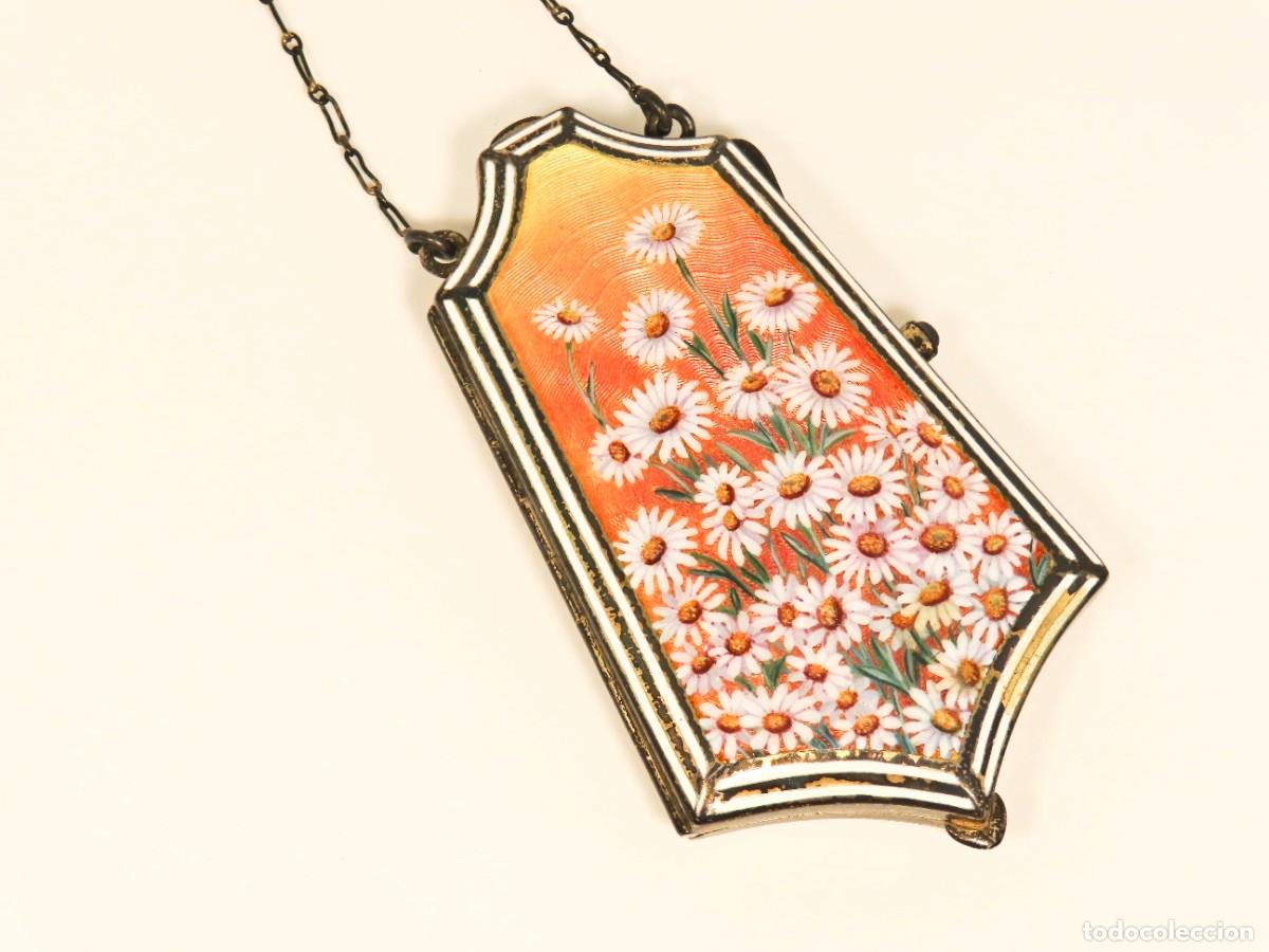Joyeria: Polvera de Mano Chatelain Compact Vanity Case Art Deco Flapper - Foto 2