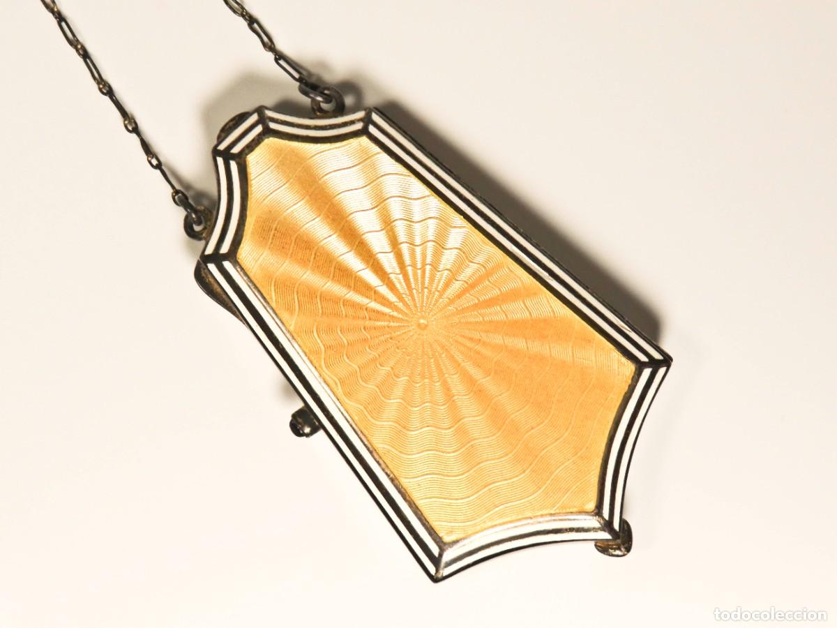 Joyeria: Polvera de Mano Chatelain Compact Vanity Case Art Deco Flapper - Foto 4