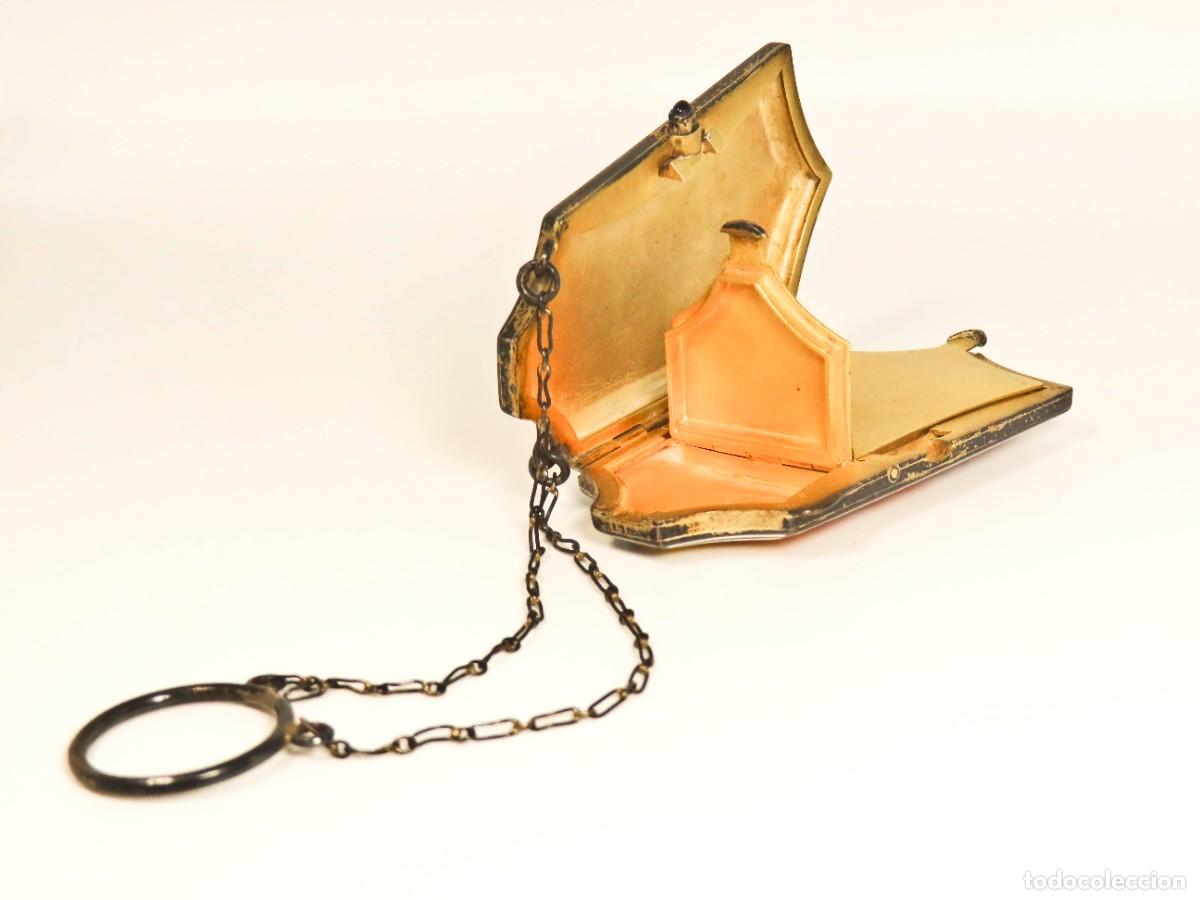 Joyeria: Polvera de Mano Chatelain Compact Vanity Case Art Deco Flapper - Foto 5