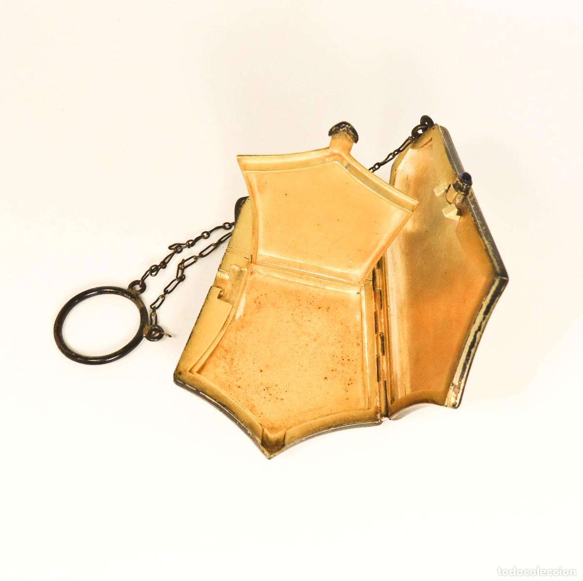 Joyeria: Polvera de Mano Chatelain Compact Vanity Case Art Deco Flapper - Foto 6