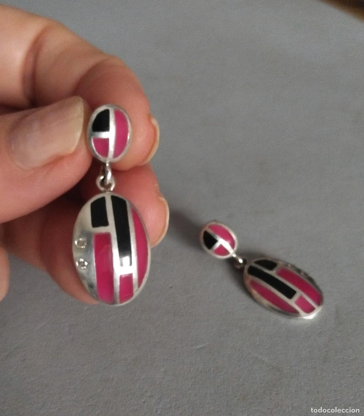 Joyeria: Pendientes de plata de ley contrastada, cierre de presi&oacute;n. - Foto 2
