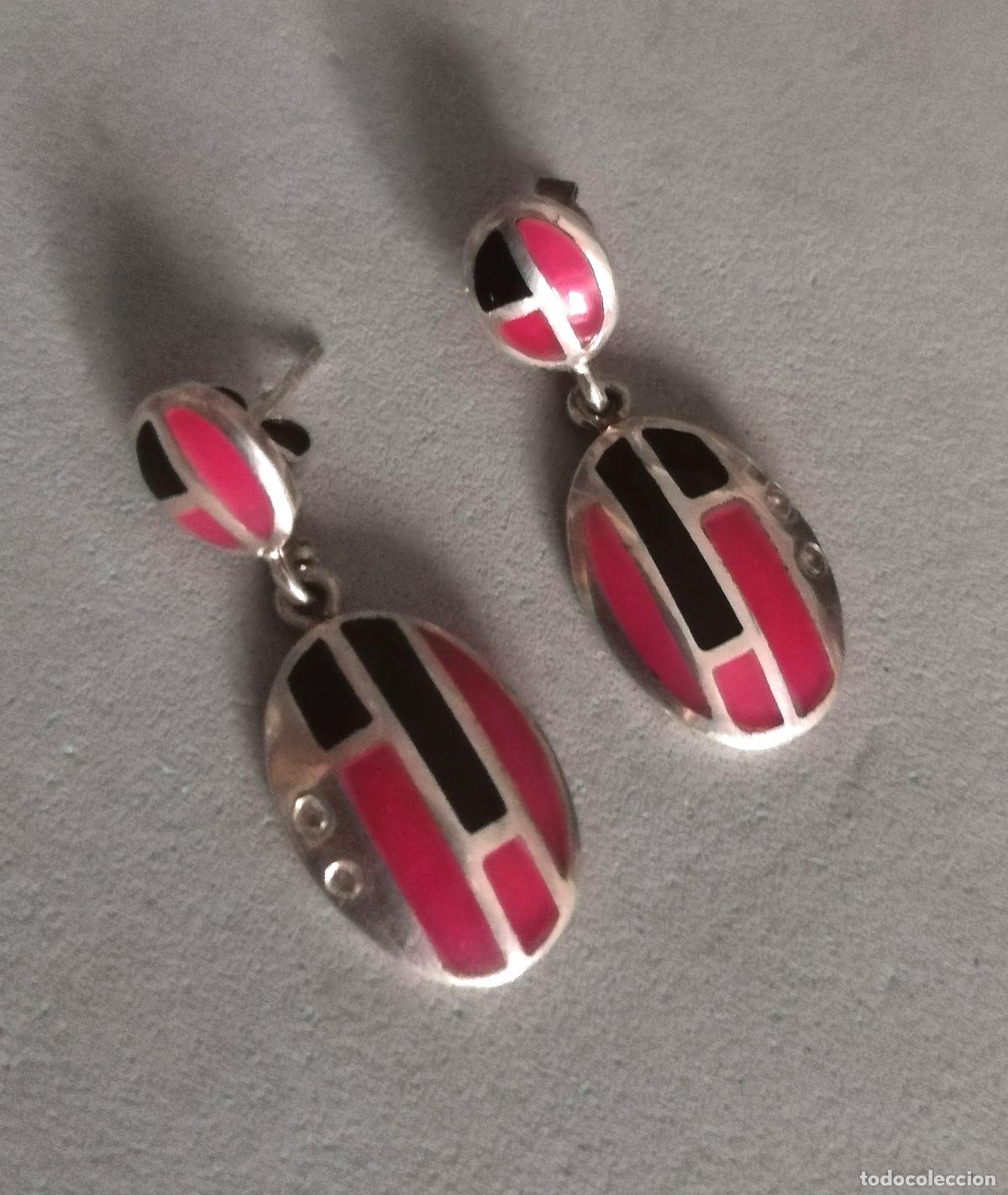 Joyeria: Pendientes de plata de ley contrastada, cierre de presi&oacute;n.