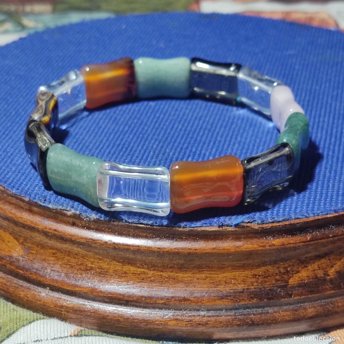 Joyeria: Pulsera de piezas de cuarzo,colores variados. - Foto 3