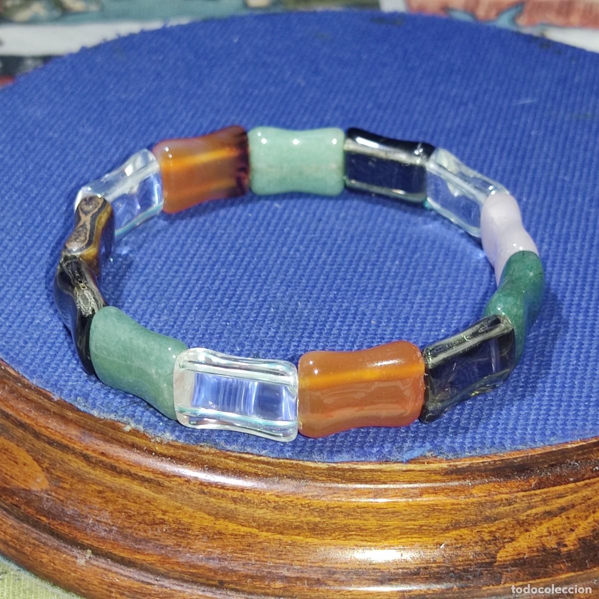 Joyeria: Pulsera de piezas de cuarzo,colores variados. - Foto 4