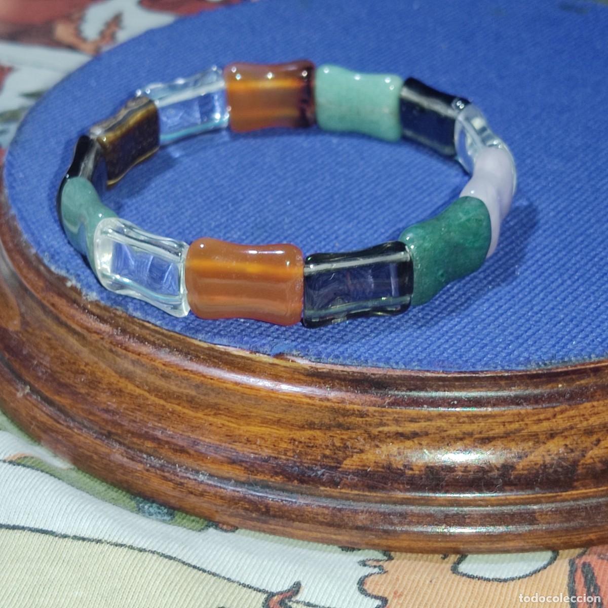 Joyeria: Pulsera de piezas de cuarzo,colores variados. - Foto 5