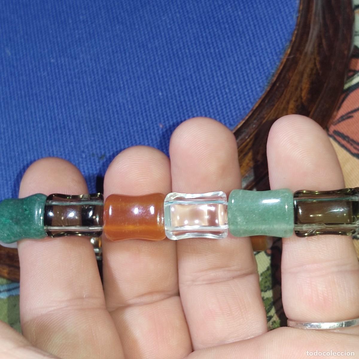 Joyeria: Pulsera de piezas de cuarzo,colores variados. - Foto 6