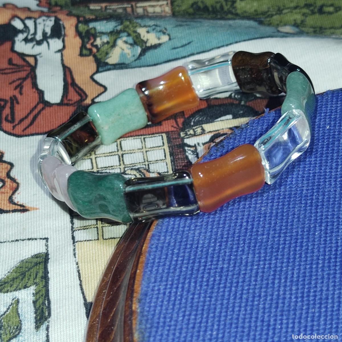 Joyeria: Pulsera de piezas de cuarzo,colores variados. - Foto 9