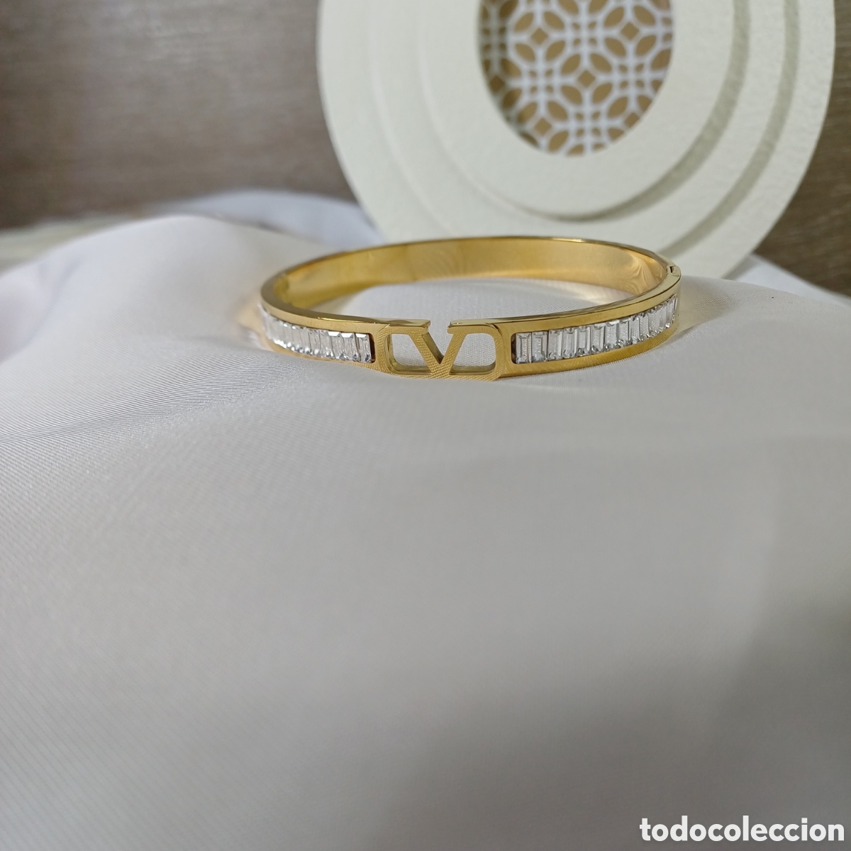Joyeria: BRAZALETE CHAPADO ORO Y CRISTAL V