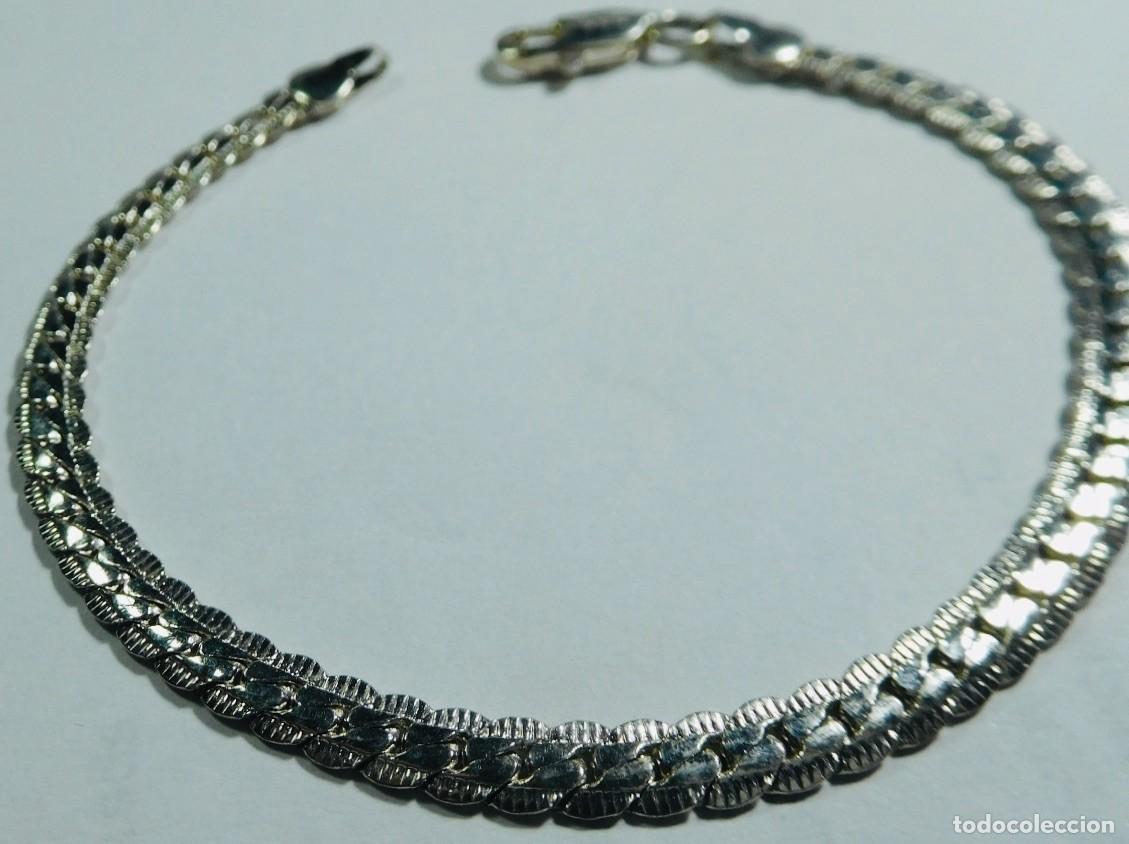 Joyeria: pulsera de cord&oacute;n trenzado. plata de ley 925 - Foto 2