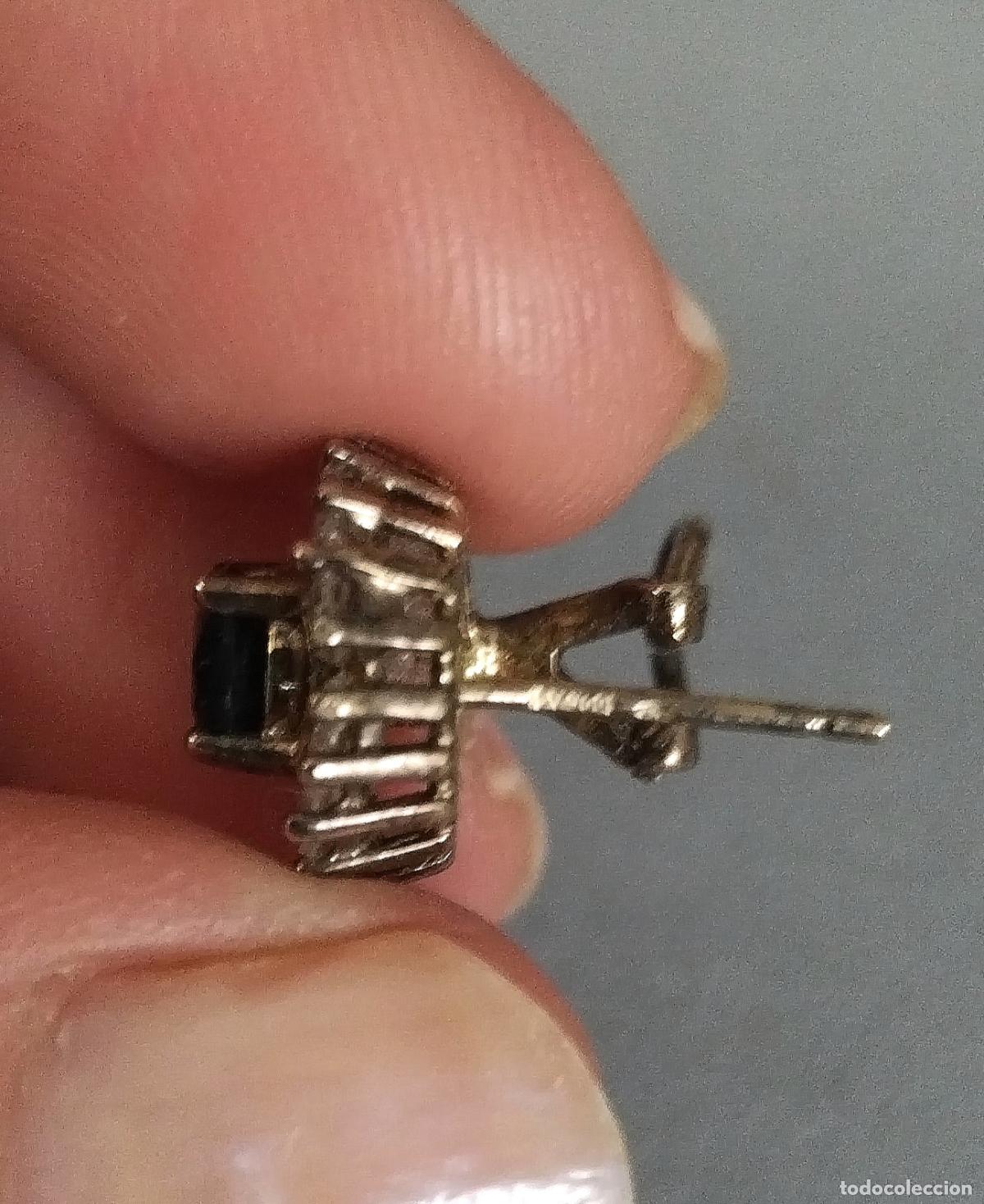 Joyeria: Pendientes de plata de ley con piedras, cierre de omega. - Foto 8