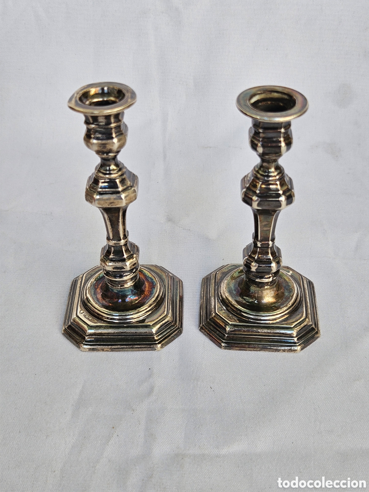 Joyeria: PEQUE&Ntilde;OS CANDELABROS DE PLATA DE PEDRO DUR&Aacute;N - Foto 1