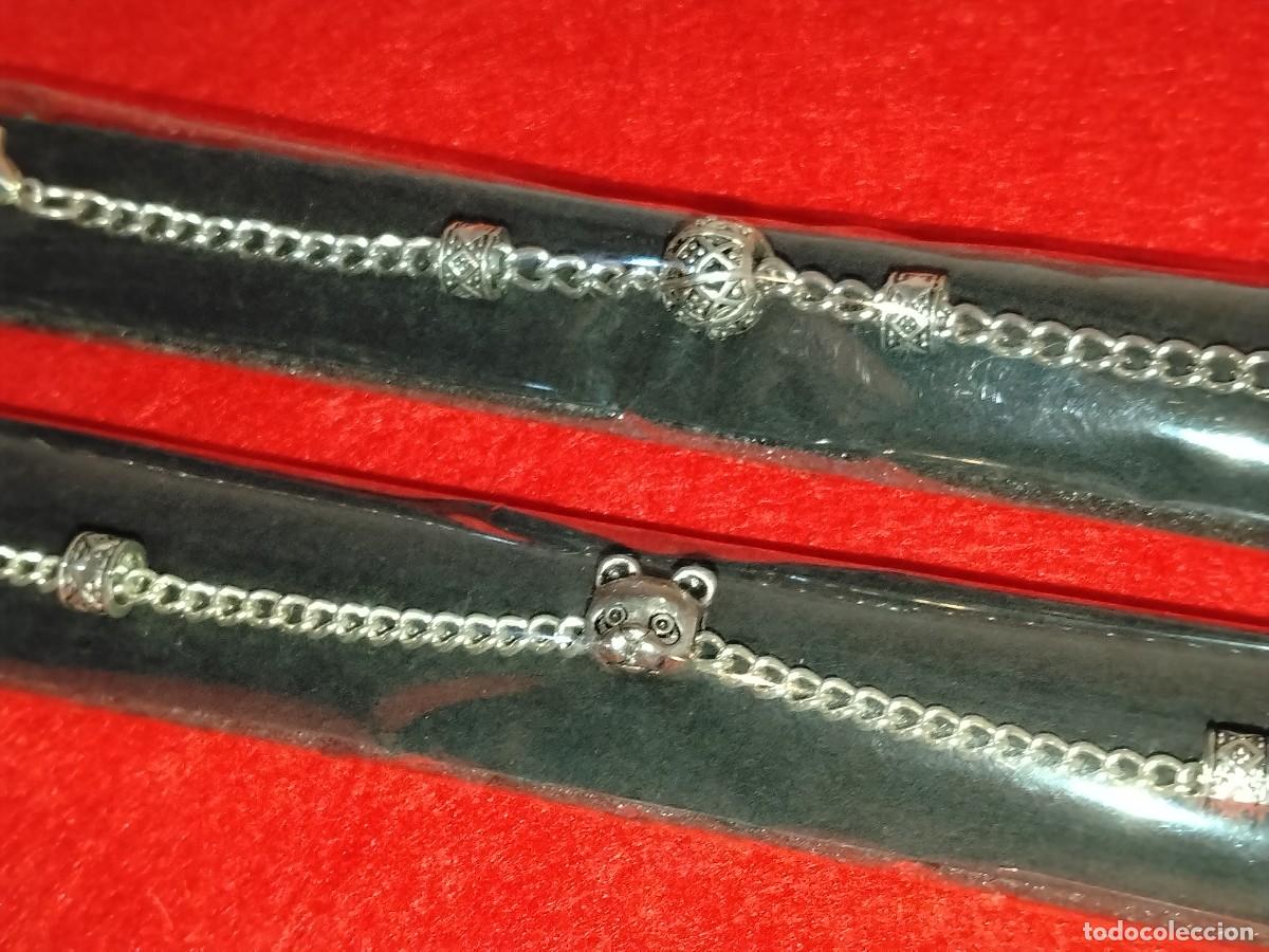 Joyeria: PRECIOSAS PULSERAS DISE&Ntilde;O OSITO Y ABALORIO EN ACERO Y PLATA TIBETANA 17 Y 18 cm