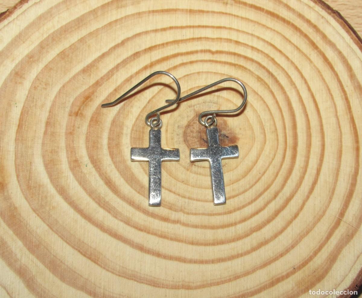 Joyeria: Pendientes cruz cruces plata 925 - Foto 1