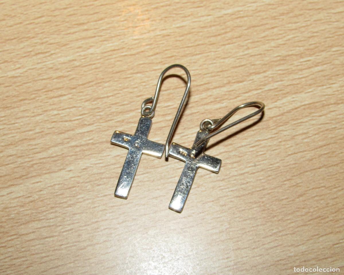 Joyeria: Pendientes cruz cruces plata 925 - Foto 4