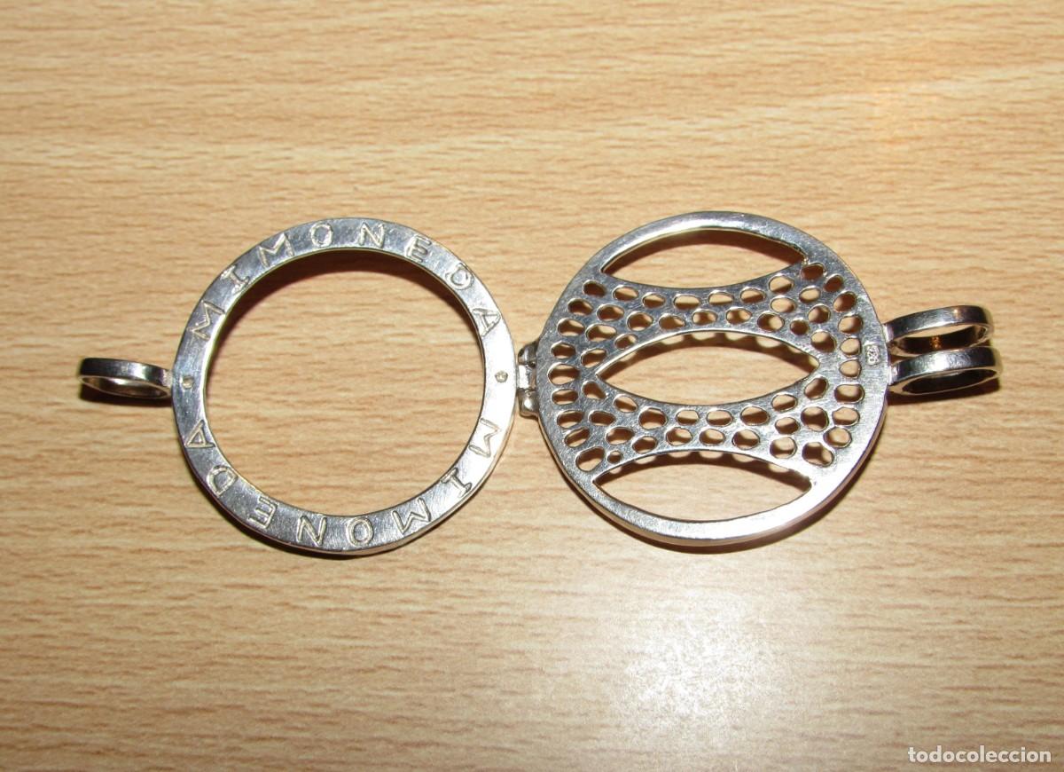 Joyeria: Colgante porta monedas bisel moneda marca Mi moneda plata 925 - Foto 12