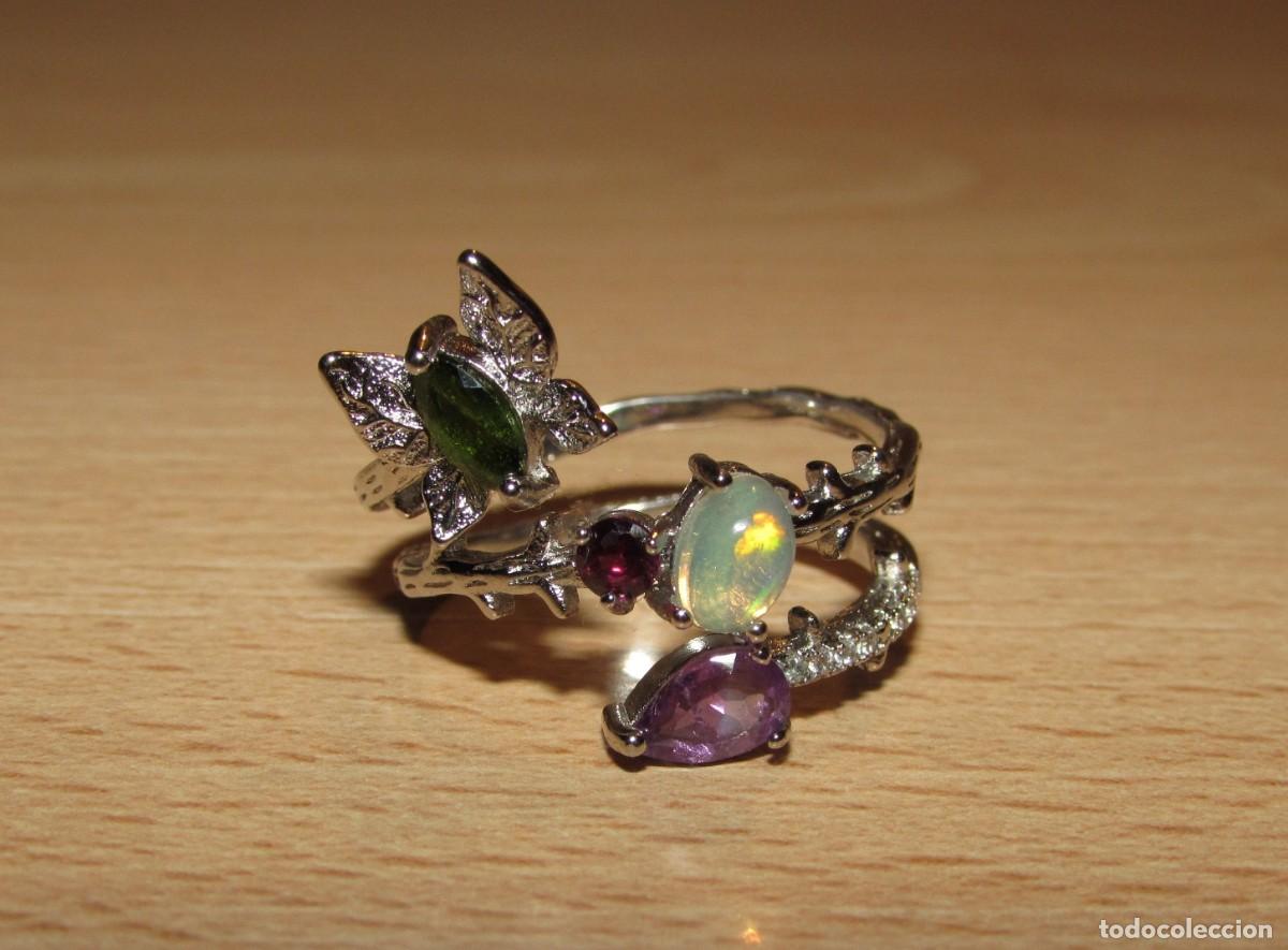 Joyeria: Lote colecci&oacute;n 3 anillos sortijas &oacute;palos - Foto 8