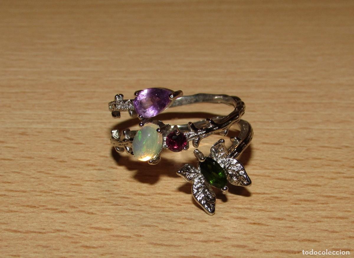 Joyeria: Lote colecci&oacute;n 3 anillos sortijas &oacute;palos - Foto 11