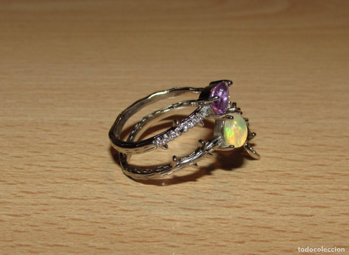 Joyeria: Lote colecci&oacute;n 3 anillos sortijas &oacute;palos - Foto 12